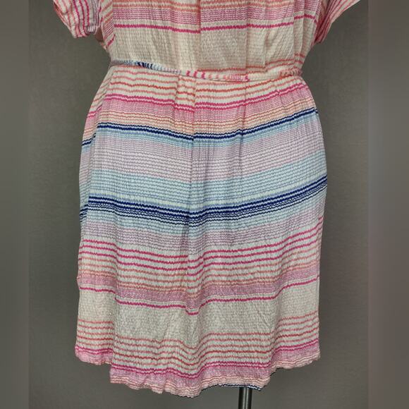 Motherhood Maternity Stripe Tunic Top Tie Waist Flutter Sleeve Size 3X - Picture 8 of 13